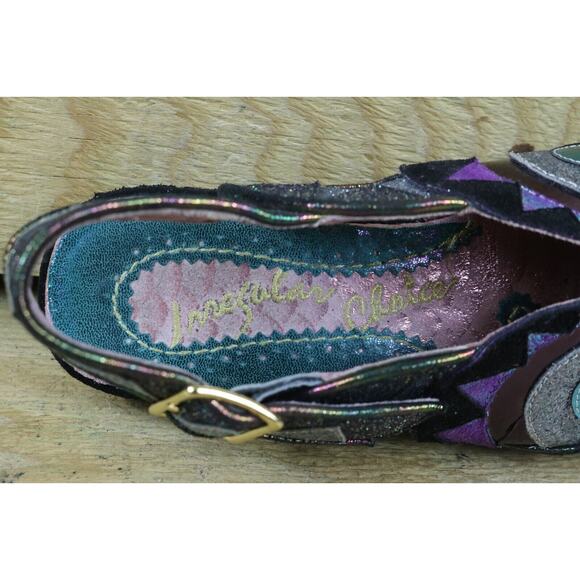 Irregular Choice Disney Shoes Womens 40 Lilo and Stitch Glitter Sandals Buckle - Picture 6 of 8